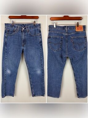 Levi's Men's Classic Medium Blue straight leg 505 Blue Jeans size 32X29